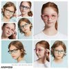 ANDWOOD Blue Light Glasses Kids Girls Boys 2 Pack Computer Gaming Anti Blue Ray Age3-12 TR90 Frame Unbreakable Eyeglasses Black Blue