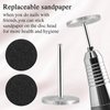 Dimeho 2 Pcs Sanding Disc Nail Drill Bits, Electric Nail Drill Foot Files with 4 Pcs Replaceable Pedicure Sandpaper Discs Manicure Tools Remove and Trim Nails Cuticle Foot Cracked Dead Skin