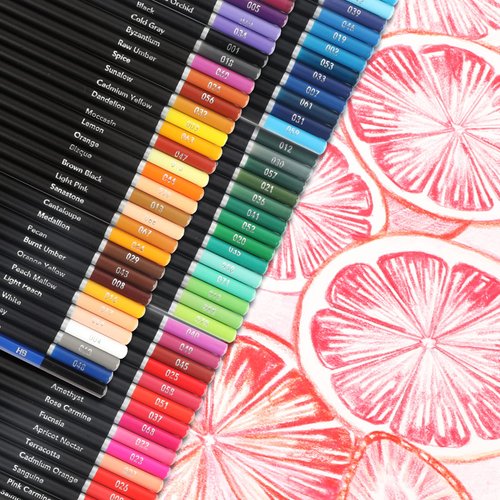 HTVRONT Colored Pencils - 72PCS Colored Pencils for Adult Coloring, No Break Coloring Pencils, Vibrant Color, Easy to Sharpen Color Pencils, Includes Sketch Pencil, Sharpener, Eraser, Extender