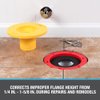 Oatey Toilet Flange Extender Kit 1/4- 1 5/8 in,Red and Yellow