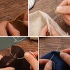 Premium Hand Sewing Needles, Curved Needles, Hand Sewing Needles Kit Assorted Needles Sharp Sewing Needles 4 Size Leather Curved Needles with Threaders for Leather Repair and Art Crafts