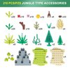 Hayder Jungle Trees Plants Building Blocks with Baseplates, Botanical Parts Leaf Flower Forest Plants Pieces Garden Scenery Building Bricks Toys Compatible with All Major Brands