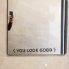 You Look Good Vinyl Mirror Decal – Motivational Quote Sticker for Bathroom Mirror, Glass, or Wall – Uplifting Positive Daily Reminder – 12x1.3 inch, Waterproof & Easy to Apply