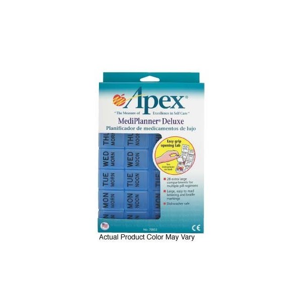 Medi Planner Deluxe, Pill Organizer Dispenser by Apex Healthcare Products