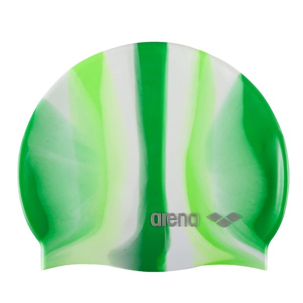 Arena Pop Art Unisex Elastic Silicone Swim Cap for Adults, Training Water Sports Fitness Swimming Gear, Chlorine Protection Pool Hat, Pop Lime/Green