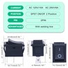 Twidec/10Pcs Rocker Switch AC 6A/250V 10A/125V SPST 2 Pins 2 Position ON/Off Car Boat Square Black Rocker Switch Toggle with Pre-soldered Wires KCD1-X-F