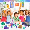 Eunvabir 24 Pack Galaxy Slime Party Favors Kit for Kids, DIY Non-Sticky Slimes Stress Relief Toys for Girls Boys, Christmas Valentine Birthday Classroom Prizes/Games/Gifts