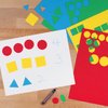 FreshCut Crafts | Basic Shapes Circles, Triangles, Squares, Ovals, US Made Card Stock Punch Out Geometric Shapes for Math, Pattern Play and Crafting, 676 Shapes in 3 Sizes and 4 PRIMARY Colors