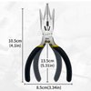 BOOSDEN Needle Nose Pliers 5 inch with Side Cutters, Small Needle Nose Pliers Mini, Long Needle Nose Pliers for Electronics, Jewelry Making, Side Cutting Pliers for Working in Tight Areas