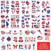 Fourth of July Tattoos, 21 sheets American Flag Temporary Tattoos, USA face tattoos, Red White Blue tattoos stickers, 4th of July, Independence Day, Memorial Day, Patriotic Theme Party Supplies