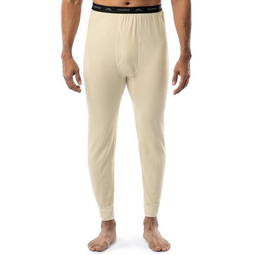 ColdPruf Authentic Dual Layer Wool Plus Blend Base Layer, Thermal Underwear for Men, Oatmeal, Medium