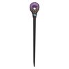 Ebony Wood Chopstick Hairpin Hair Fork Crystal Amethyst Labradorite Handcraft Gift for Her