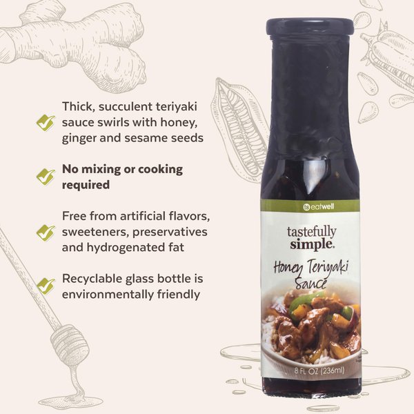 Tastefully Simple Honey Teriyaki Sauce, 8 Fluid Ounce