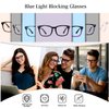MAXJULI Fake Glasses with Cute Nerd Frame Reading/Gaming/TV/Phones Glasses for Women Men (Transparent)