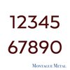 Montague Metal Products MHN-10-F-RB1-3 Solid Brushed Aluminum Modern Floating Address House Numbers, 10", Powder Coated Roman Bronze