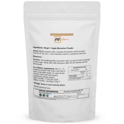 mGanna 100% Natural Belgiri | Aegle Marmelos | Bael Phal Dry Bel | Wood Apple Powder for Healthy Hair and Skin 227 GMS / 0.5 LBS