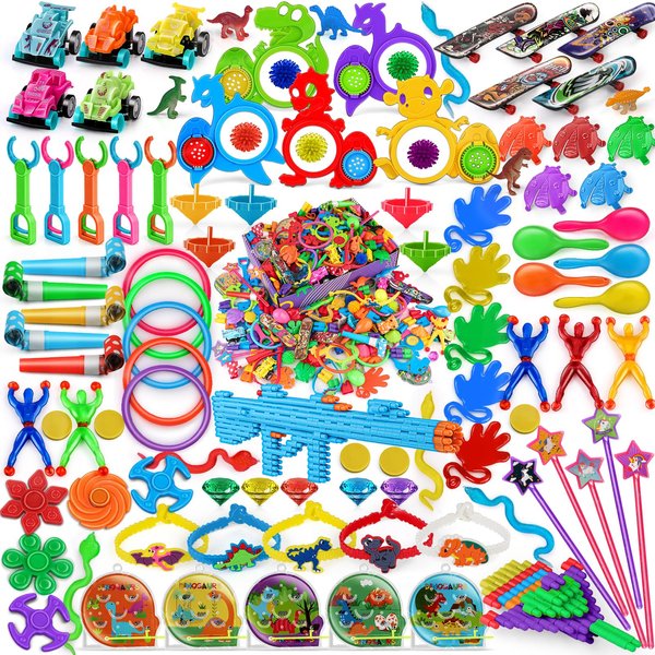 Amy&Benton 200PCS Kids Birthday Party Favors Classroom Prizes Box Prizes Goodie Bag Stuffers Toy Assortment Reward Toys Pinata Fillers