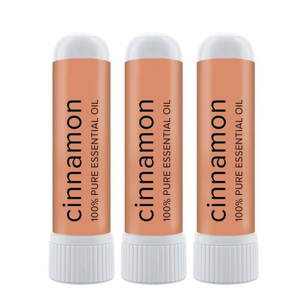 MOXE Cinnamon Essential Oil Nasal Inhaler, Therapeutic No-Mess Aromatherapy, 100% Pure and Undiluted, Stimulates Focus & Concentration, Relieves Tension, Uplifting & Relaxing Sensations, Made in USA