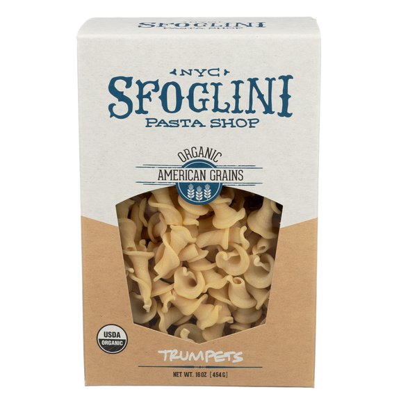 Sfoglini—Organic Durum Semolina Trumpets—Made with Traditional Techniques & Wholesome Organic Grain—Holds Tight to Sauce—16 oz Boxes