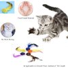 5PCS Cat Catch Chewing Toys, Pet Kitten Kitten Plush Play Toy CInteractive Chaser Teaser Toy olorful Rattan Balls with Feather Ring Bell Playthings for Cats Puppy Kitty Kitten Pets Novelty Gift