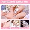 Acrylic Nail Kit with Prep Dehydrator and Primer, Acrylic Nail Powder and Liquid Kit for Acrylic Nails Extension Beginner DIY Nail Kit with Everything