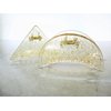 Generic Clear transparent triangle gold sparkle glitter hair claw clip for medium fine (Pattern: Triangle), 1 Count (Pack of 1)