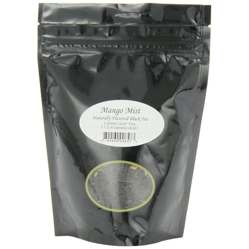 English Tea Store Loose Leaf, Mango Mist Black Tea Pouches - 4oz, 4 Ounce