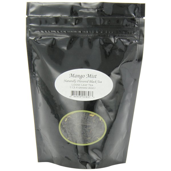 English Tea Store Loose Leaf, Mango Mist Black Tea Pouches - 4oz, 4 Ounce