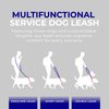 ActiveDogs Luxury Fleece Crossbody Dog Leash 6.5ft - Comfortable Hands Free Dog Leash with Adjustable Length, Durable Black Nylon & Built-in Handle - Wearable No Hands Dog Leash, Black