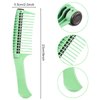 3 Packs Hair Comb, Comb with Roller, Detangling Comb with Roller Integrated Roller Hair Comb, Anti Splicing Comb for Salon Barber Hair Dye (Green)