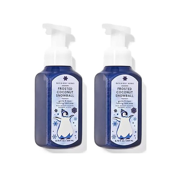 Bath and Body Works Gentle Foaming Hand Soap 8.75 Ounce 2-Pack (Frosted Cocount Snowball)