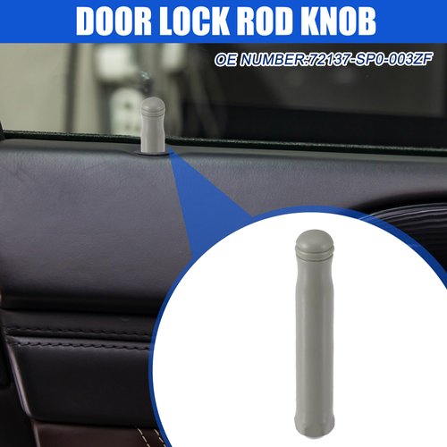 X AUTOHAUX 2pcs No.72137-SP0-003ZF Door Lock Rod Knob Door Locking Pin Pull Button Gray for Honda Civic 1996-2000 for Honda Accord 1994-1997