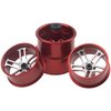 Vgoohobby Aluminum Alloy Wheels Rims OD 23.5mm Compatible with Tamiya Mini 4WD RC Car (Red)