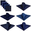 SHLAX&WING 5 Pieces Assorted Mens Silk Pocket Square Handkerchiefs Set Lot 24