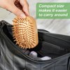 JiedHiur Wooden and Bamboo Hair Brush, Natural Material Air Cushion Brush Detangling Brush for Women, Men and Kids, Massager Hair Brush for Hair Growth