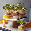 18pcs Gold Glitter Championship Ring Dessert Cupcake Topper Wrestling Belt Fitness Sports Theme Decor Supplies Men Boys Happy Birthday Anniversary Party Decorations