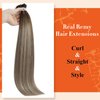 Full Shine Keratin Hair Extensions U Tip Human Hair Extensions Nail Tip Hair Extensions Pre Bonded Hair Extensions 20 Inch Balayage Color 3 Fading to 8 And 22 Blonde 50s 50g