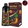 Dark Wine Red Hair Dye Shampoo,Long Lasting Easy to Use 15 Minutes Hair Shampoo for Women,Semi-Permanent Burgundy Organic Hair Dye Shampoo,3IN1 Color Shampoo 16.9FL OZ(Dark Red Wine)
