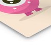 Smile Art Design Lovely Pink Monster Cream Background METAL PRINT Kids Room Decor Metal Wall Art Baby Room Decor Kids Room Decor Nursery Decor Made in the USA- 12x8