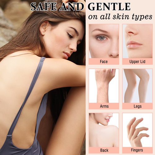 Electric Women Facial Hair Remover, EC VISION Ladies Beauty Epilator Trimmer Facial Cotton Threading Hair Shaver (Pink).