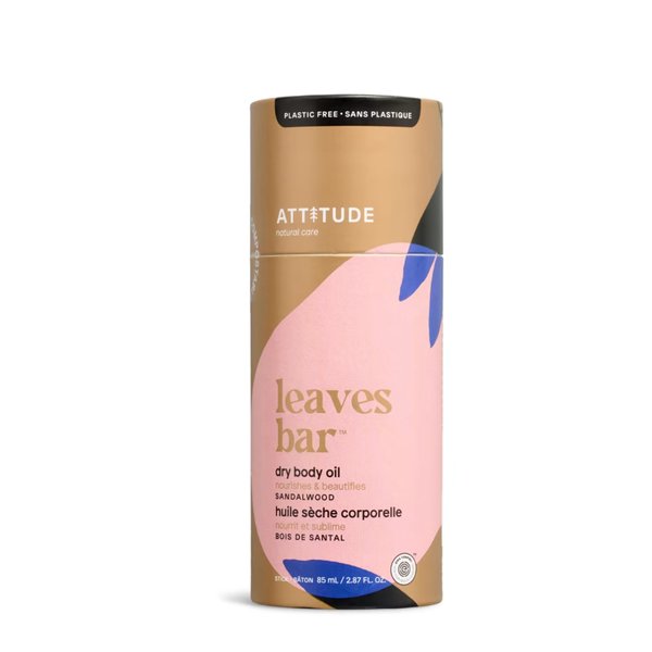 ATTITUDE Dry Body Oil, EWG Verified and Plastic-free, Plant and Mineral-Based Ingredients, Vegan and Cruelty-free Beauty Products, Sandalwood, 2.87 Fl Oz