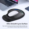 Soqool Mouse Pad, Ergonomic Mouse Pad with Comfortable Gel Wrist Rest Support and Lycra Cloth, Non-Slip PU Base for Easy Typing Pain Relief, Durable and Washable, Classic Black