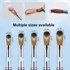 Shine Chance Acrylic Nail Brush Size 10, 100% Pure Kolinsky 3D Art Nail Brush with Gradient Blue Handle, Art Design Powder Nail Brush Pen for Nails Extension & Carving, Acrylic Application Tools