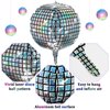 durony 12 Pieces 18 inches Disco Ball Balloons 4D Aluminum Foil Balloons Silver Party Decorations Mylar Foil Balloons for Disco Themed Party Decorations Supplies