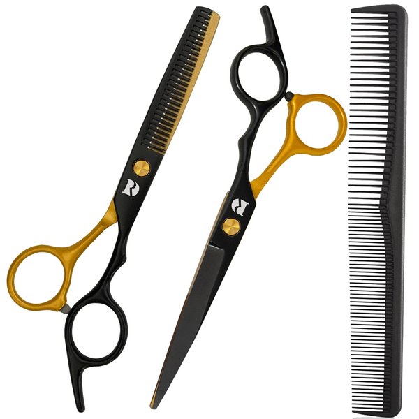 Hair Cutting Scissors,Professional Hair Cutting Shears 6.5 inch Length Salon Haircut Scissors,Stainless Steel Hairdressing Shears With Sharp Edge Blade,Haircutting Scissors (GOLD)