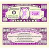 50 “Find A Cure” Million Dollar Bills with Bonus “Thanks a Million” Gift Card Set