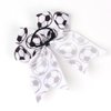 Soccer Jumbo Cheer Bow Soccer Ponytail Holder Sport Bows Soccer Ball Cheerleading Bow BBG66 (White)