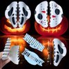 2Pcs Halloween Fun Hair Accessories Ghost Metal Grab Clip 3.4 Inch Skull Non-Slip Medium Hair Clip Unique Hair Decorations,by JINBUYAO (Mask)