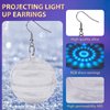 RAHAN LED Earrings Disco Ball 16 Colors Light,Rechargeable Light Projecting Light up Earrings for Women Dance Party Halloween Costume Accessories