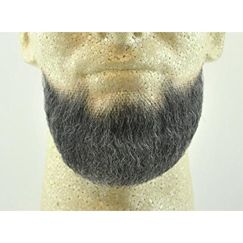 Full Chin Beard DARK GREY w/Spirit Gum - 100% Human Hair - no. 2023 - REALISTIC! Perfect for Theater and Stage - Reusable!